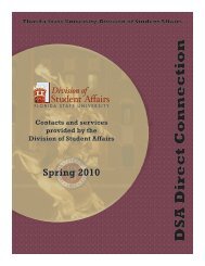 DSA Direct Connection - Division of Student Affairs - Florida State ...