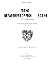 IDAHO DEPARTMENTOFFISH &GAME - StreamNet Regional Library