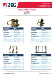 Antenna Mast Mounting Clamps, Parallel 180 Degree - ZCG Scalar