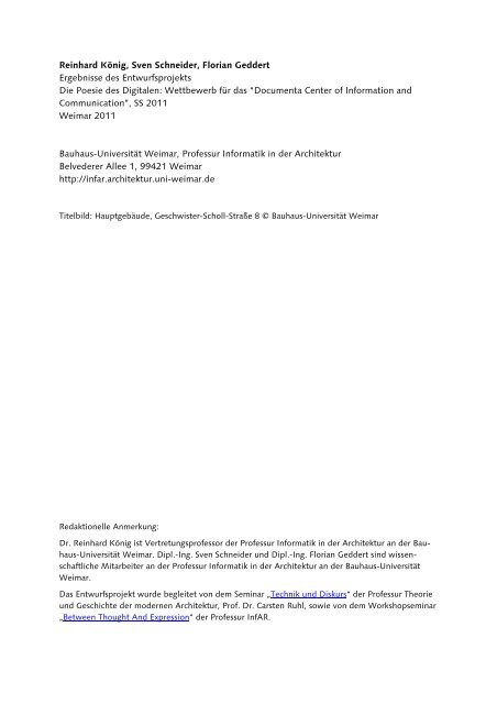 download documentation (45 mb pdf - InfAR - Bauhaus-UniversitÃ¤t ...