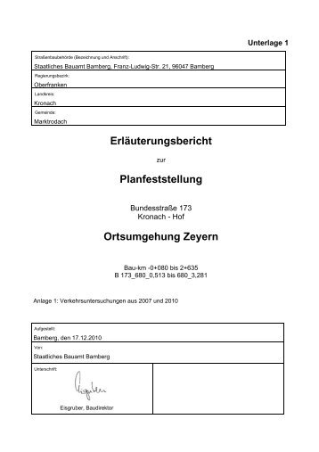 Ortsumgehung Zeyern - Regierung von Oberfranken - Bayern