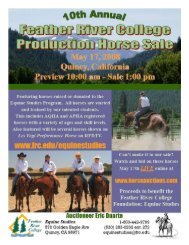 2008 Horse Sale Catalog Final - Feather River College