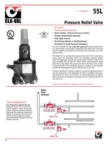 Pressure Reducing Valve Model E-55 L - Steven Brown & Associates