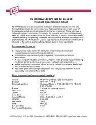 FS Hydraulic MV ISO 32, 46, and 68 Spec Sheet ... - GoFurtherWithFS