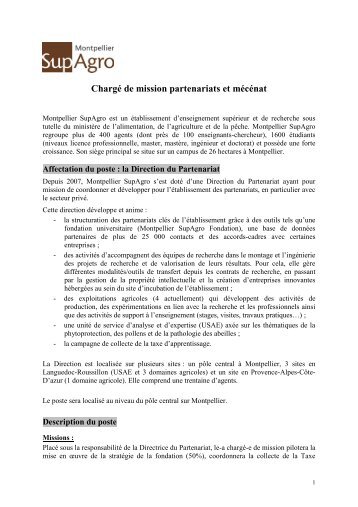 Fiche de poste Assistant-e Direction du Partenariat