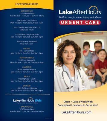 Lake After Hours Brochure - Total Occupational Medicine