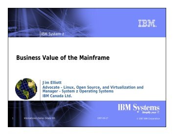 Mainframes - z/VM - IBM