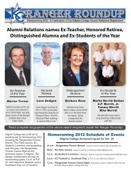 info on the above award recipients - Kilgore College