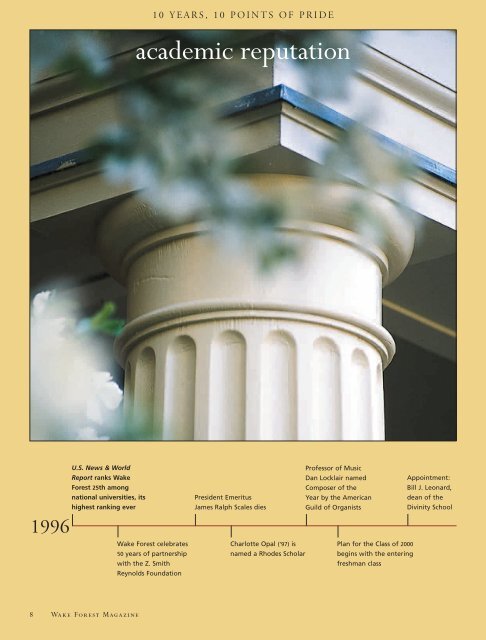 Wake Forest Magazine December 2003 - Past Issues - Wake Forest ...