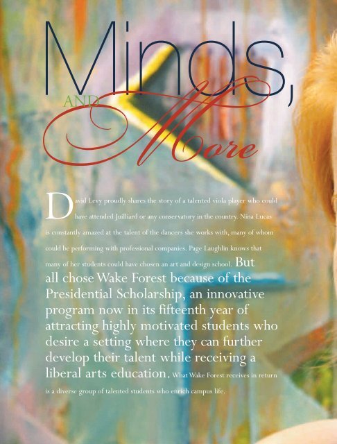 Wake Forest Magazine December 2003 - Past Issues - Wake Forest ...