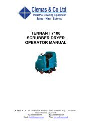 TENNANT 7100 SCRUBBER DRYER OPERATOR MANUAL - Clemas