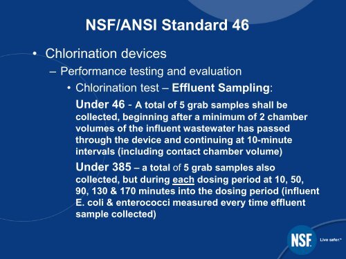 NSF/ANSI Standard 46 - Evaluation of Components and Devices ...