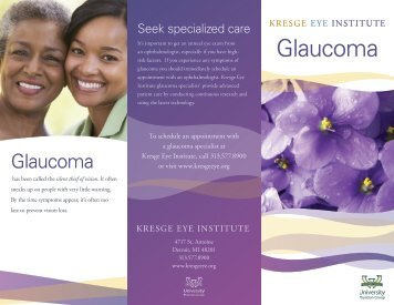 Download Kresge's glaucoma brochure - Kresge Eye Institute