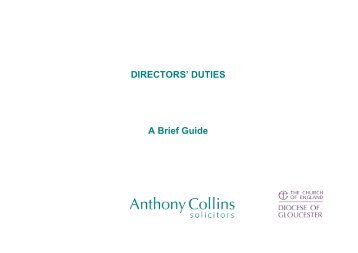 A brief guide to Directors' duties