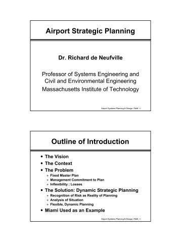 Airport Strategic Planning Outline of Introduction