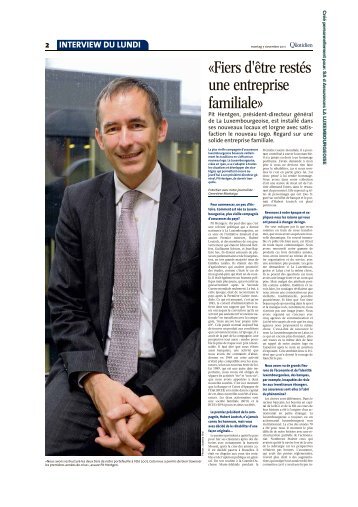 Le Quotidien du 07.11.2011 - Groupe La Luxembourgeoise