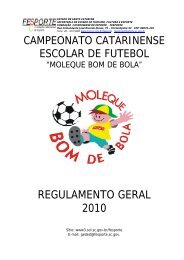 regulamento geral 2010 - Governo do Estado de Santa Catarina
