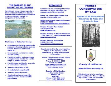 FOREST CONSERVATION BY-LAW - FOCA