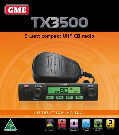 5 watt compact UHF CB radio - GME