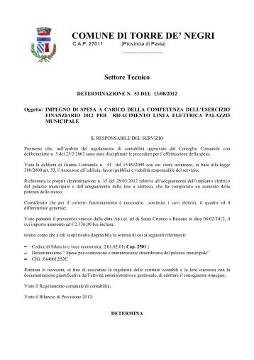 053 IMPIANTO ELETTRICO tensostruttura - Comune di Torre De ...
