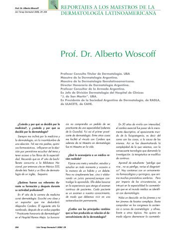 Prof. Dr. Alberto Woscoff - Actualizaciones Terapeuticas ...