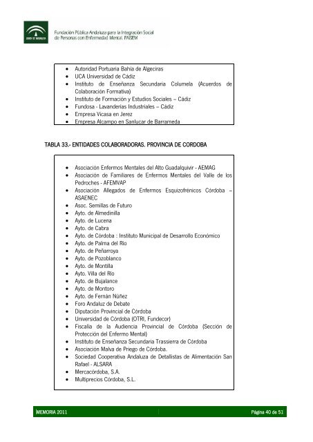 Acceso la Memoria 2011 (pdf tamaÃ±o 822 KB) - FundaciÃ³n ...