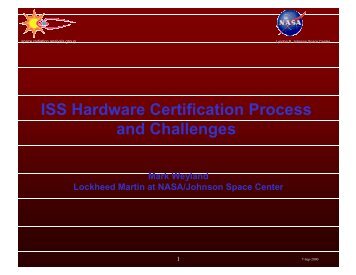 ISS Hardware Certification Process and Challenges - Wrmiss.org