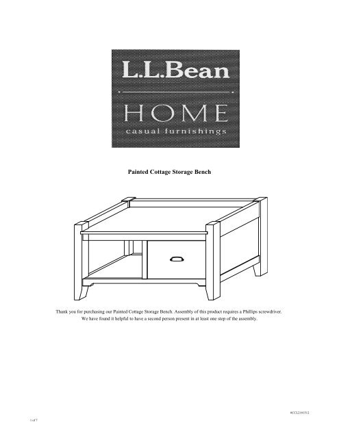 Painted Cottage Storage Bench L L Bean