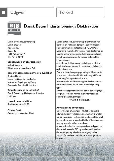 Blokmurværk & brand - Dansk Beton