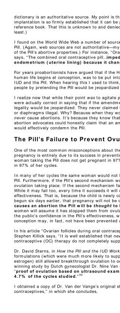 Does the Birth Control Pill Cause Abortions