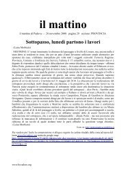 Sottopasso, lunedÃ¬ partono i lavori - UnitÃ  Pastorale Bevadoro ...