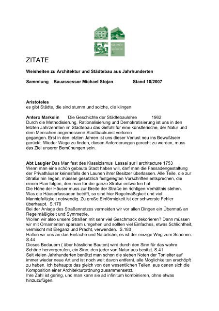 ZITATE - Regionale Baukultur