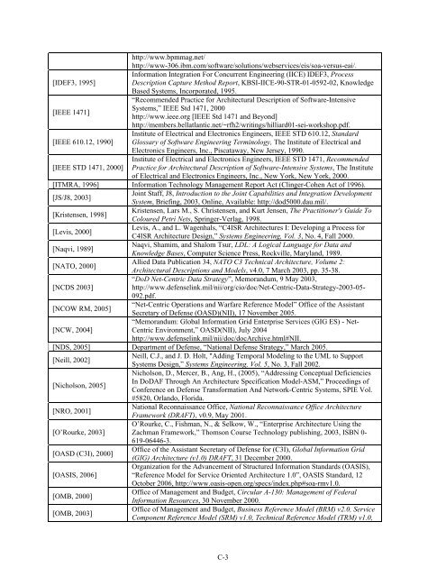 DoD Architecture Framework Version 1.5 - Chief Information Officer