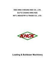 Loading & Bulldozer Machinery - KEE HING CHEUNG KEE CO.,LTD.