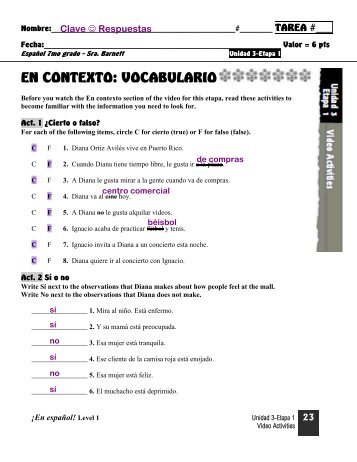 EN CONTEXTO: VOCABULARIO