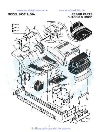 REPAIR PARTS MODEL 405019x50A