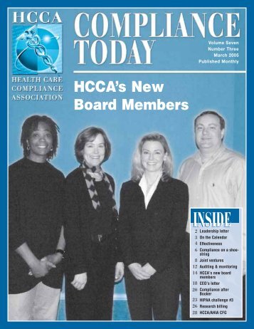 HCCA's New Board Members - Health Care Compliance Association