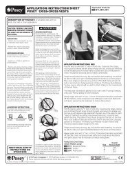 APPLICATION INSTRUCTION SHEET POSEY® CRISS ... - Rehabmart