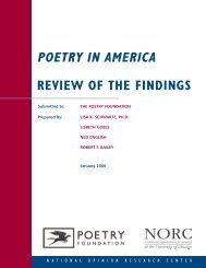 Poetry in America: Review of the Findings - Poetry Foundation