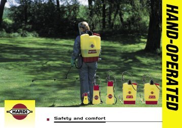 Safety and comfort - Hardi