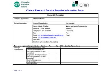 ECRIN services for multinational clinical trials - Molecular Medicine ...