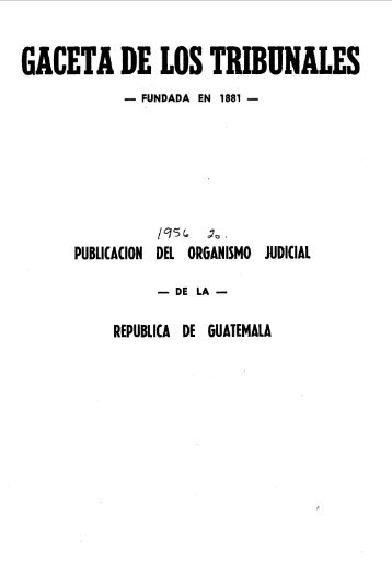 GACETA DE LOS TRIBUNALES