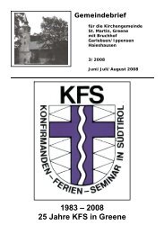 1983 â 2008 25 Jahre KFS in Greene