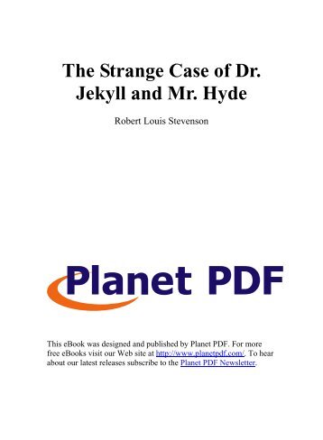 The Strange Case of Dr. Jekyll and Mr. Hyde - Planet PDF
