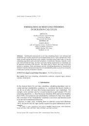 formalising scheduling theories in duration calculus - Faculty of ...
