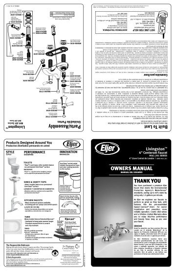 THANK YOU OWNERS MANUAL OWNERS MANUAL - Eljer