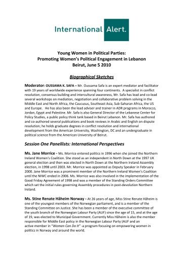 Young Women in Political Parties: Promoting ... - International Alert