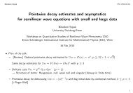 Pointwise decay estimates and asymptotics for semilinear wave ...