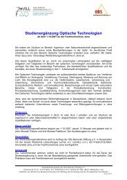 StudienergÃ¤nzung Optische Technologien - JenALL