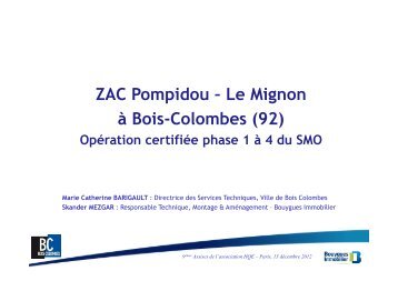 ZAC Pompidou Le Mignon - Association HQE